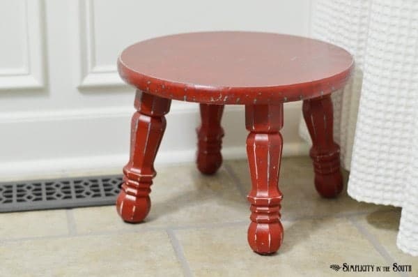Maison Blanch La Craie Cerise Red step stool