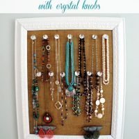 Tutorial for a Burlap and Crystal Jewelry Holder
