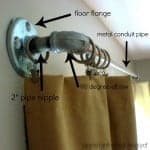 galvanized curtain rods from hardware store parts