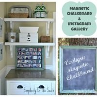 Verdigris Magnetic Chalkboard and Instagram Gallery {Tutorial}
