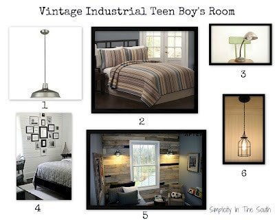 Adding a vintage-industrial style to our teenage son's bedroom