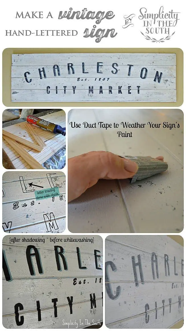 How to make a vintage-inspired hand lettered wooden sign. Download the free template for the lettering in the post. 