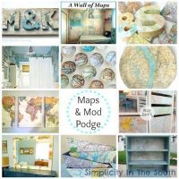 Eleven Inspiring Ideas For Using Maps and Mod Podge