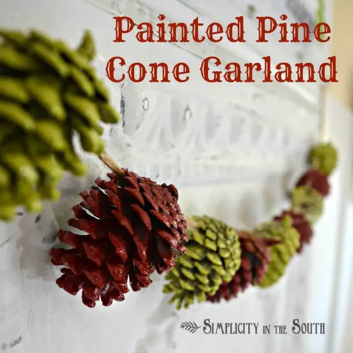 Painted Pinecone Garland {A Simple Christmas Craft Project}