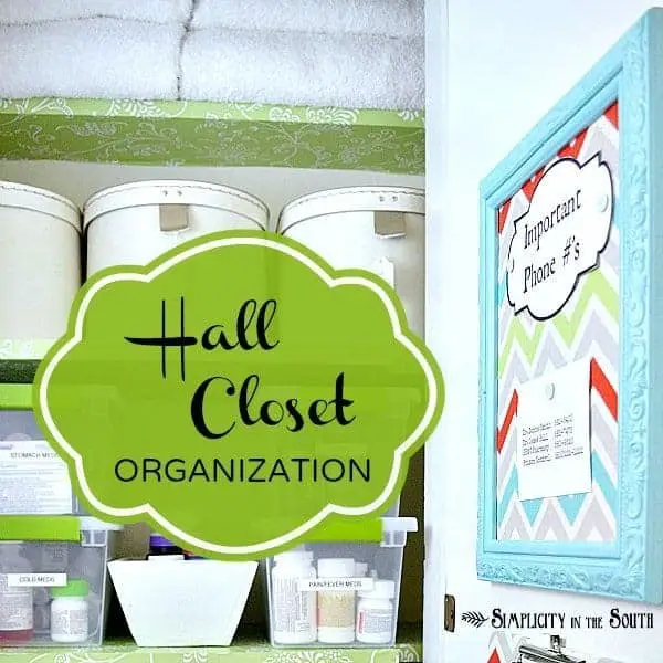 Hall closet organization ideas from Simplicity In The South