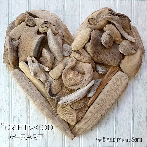How to make a driftwood heart .