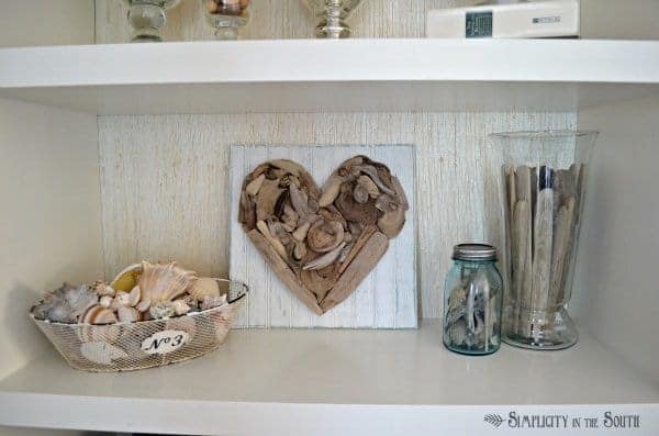 How to make driftwood heart art by Simplicity In The South