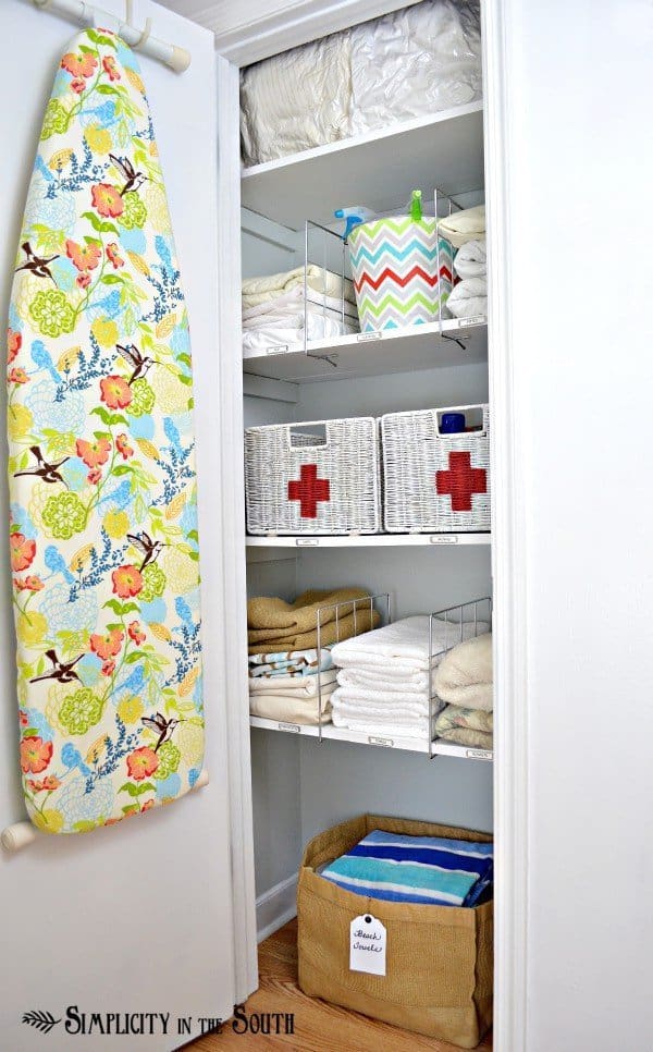 Ideas for an organized linen closet- Simplicity In The South