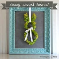 How to Make a Bunny Boxwood Wreath: Easter Decor