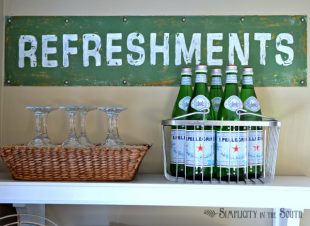 Pottery Barn Knock Off Refreshments Sign.