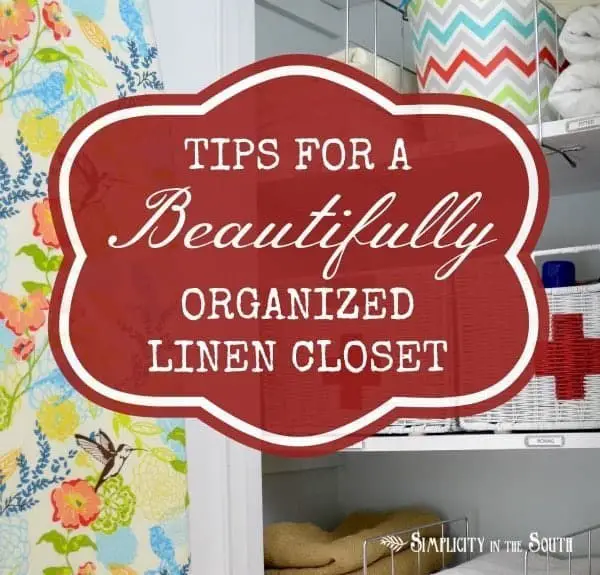 Linen closet organization ideas for the small home challenged. This post shares tips on how to decide what to keep and what to get rid of.