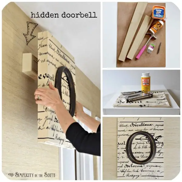 Double-Duty DIY: Hide the Doorbell with Monogrammed Art