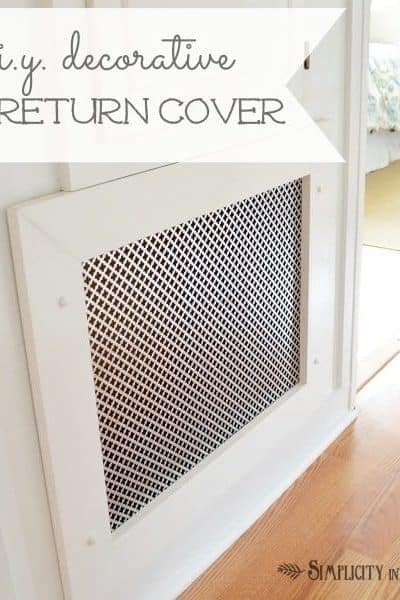 DIY decorative air return cover tutorial