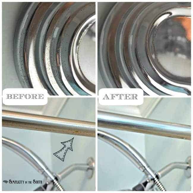 Remove Rust From Chrome In The Bathroom, How To Remove Rust From Curtain Rings