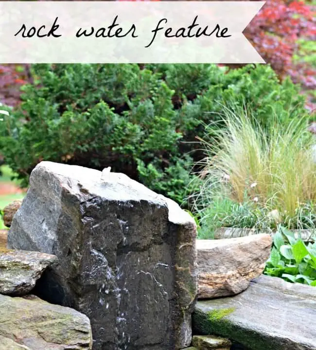 DIY bubbling rock water feature