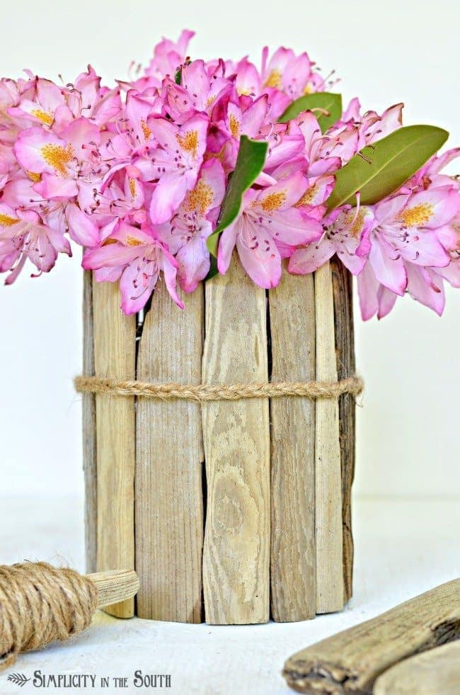 how to make a driftwood vase