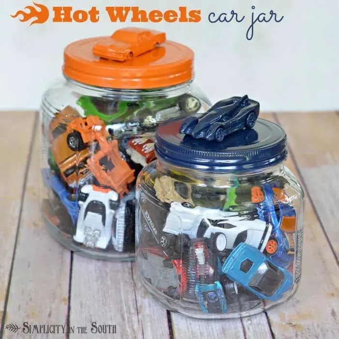Hot Wheels car jar tutorial