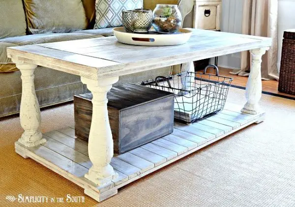 Restoration Hardware Inspired Balustrade Coffee Table – Simplicity in ...