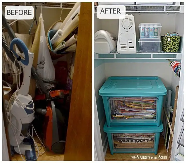 Craft closet makeover and organization. Craft closet organization tips: Part of the small home, big ideas series, find out how to organize your craft supplies