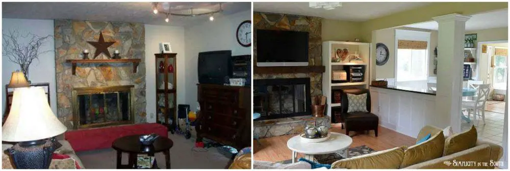 before after living room opened up