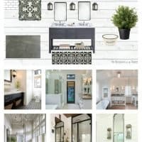 Eclectic Farmhouse Master Bathroom Inspiration and Mood Board
