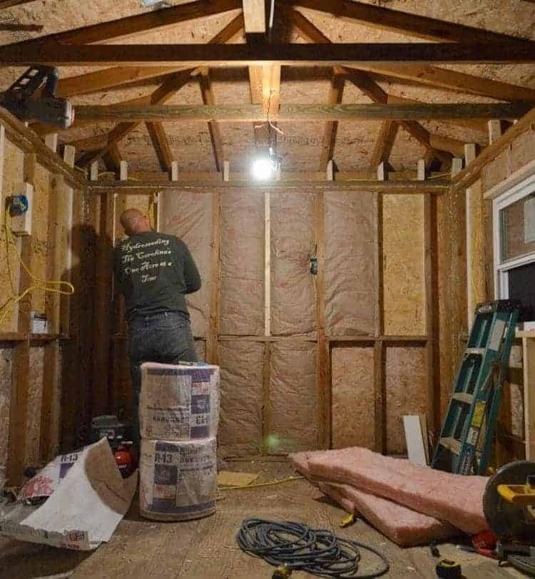 Insulating the cottage shed