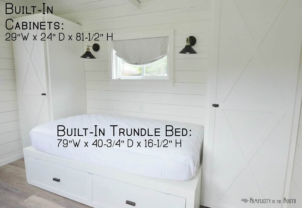How to make your own built in trundle bed and cabinets dimensions