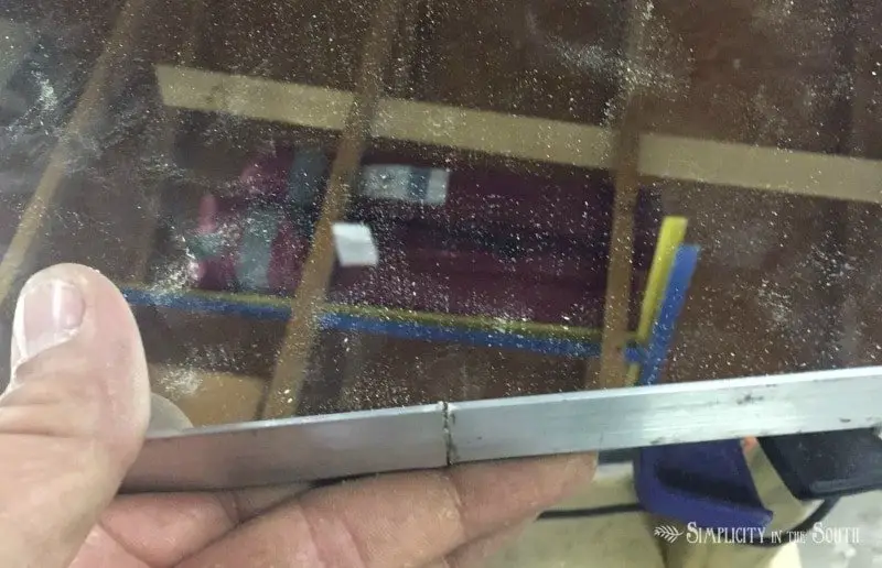 DIY mirror inspired by Restoration Hardware Bristol Flat mirror