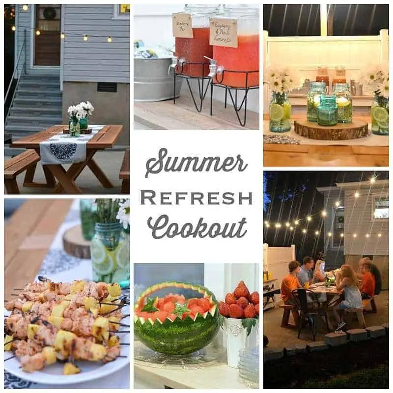 Summer refresh cookout menu and simple summer decor ideas