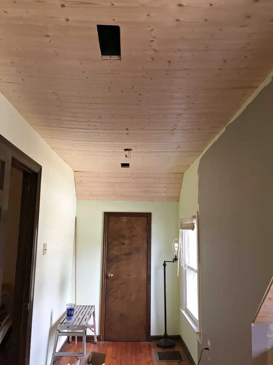 how to cover popcorn ceilings with planks