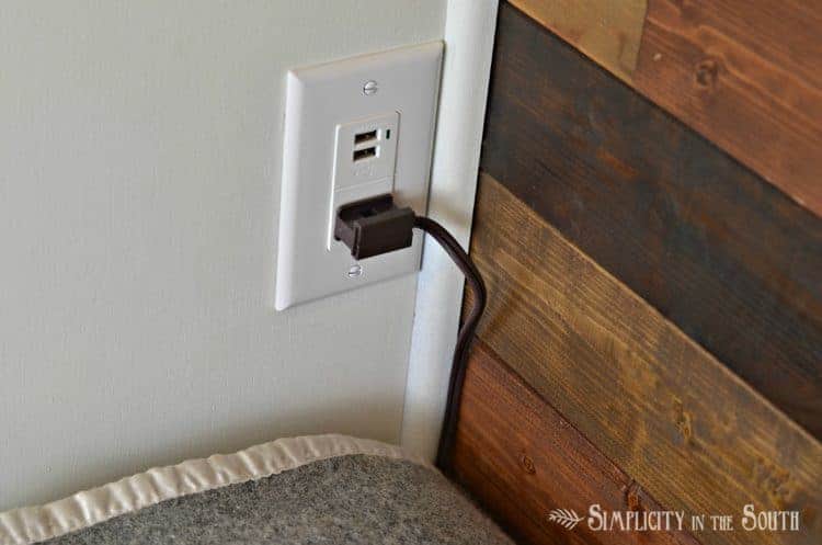 USB charger with receptacle