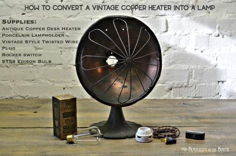 how-to-convert-a-vintage-copper-heater-into-a-lamp
