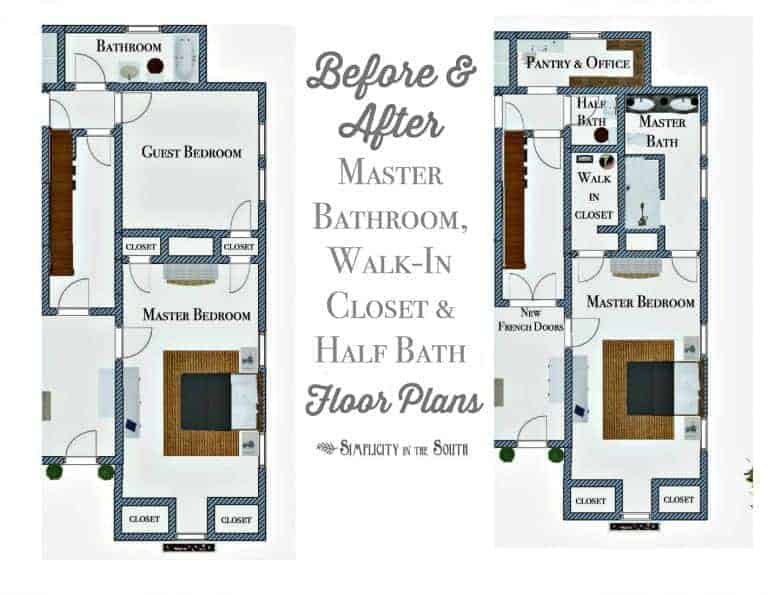So Long, Spare Bedroom…Hello, En Suite Master Bathroom, Walk-in Closet, and Half Bathroom!