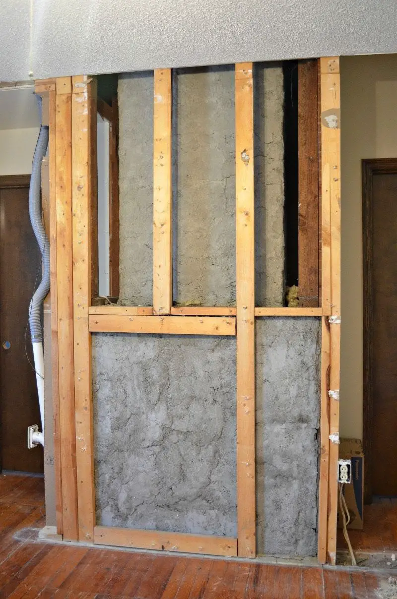 master bathroom remodel fireplace wall