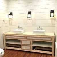Master Bathroom Progress: Lighting, Faucets, Vanity, & Glass Shower Enclosure