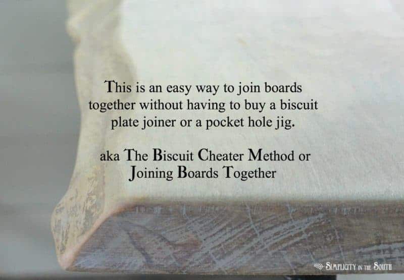 The Biscuit Cheater Method for Joining Boards Together