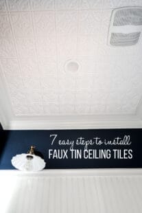 how to install faux tin ceiling tile panels