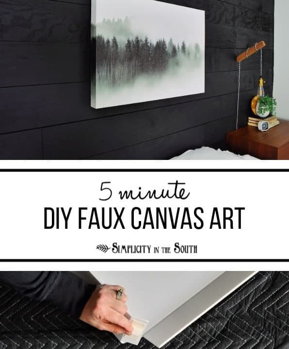 5 minute DIY large faux canvas photo artwork.