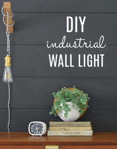 DIY industrial minimalist wall light