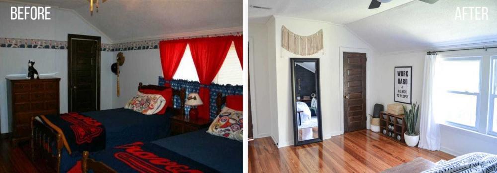 before and after pictures guest room makeover on a budget