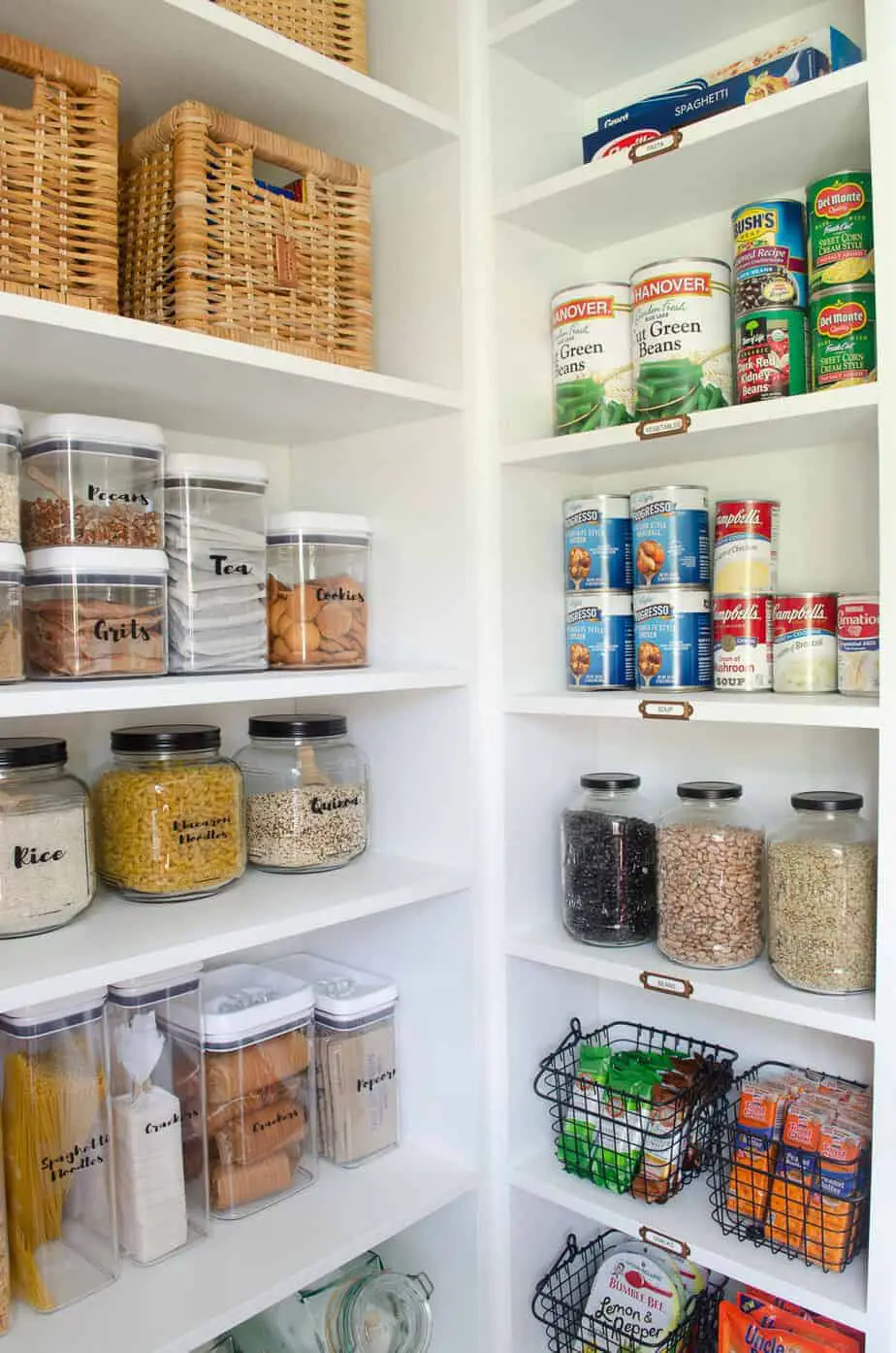 organization ideas for kitchen pantry shelves