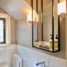 The Modern Industrial Shelf Mirror with a double frame customer photo