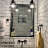 custom 22 x 30 metal shelf mirror