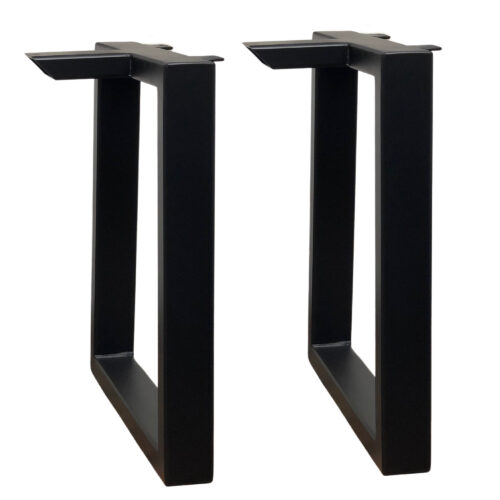 Pair of Trapezoid Bench Legs Made from 2" x 1" Tubular Metal | Set of 2 | Modern Bench Legs Pair