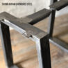 Unfinished raw steel 2_ x 1_ trapezoid bench legs