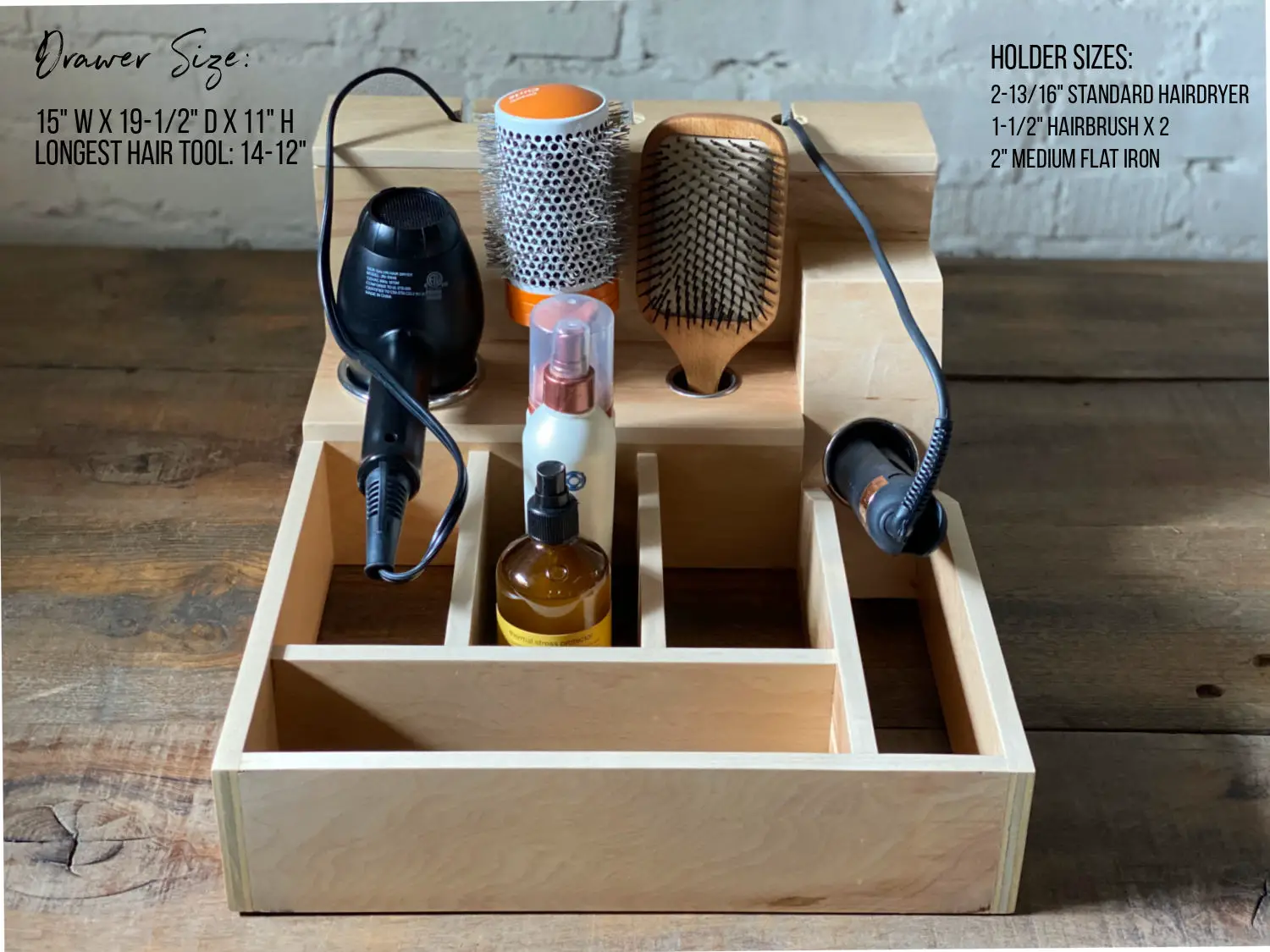 TEMPLATE] Custom Hair Tool Drawer Organizer with — Holders for —- –  Simplicity in the South