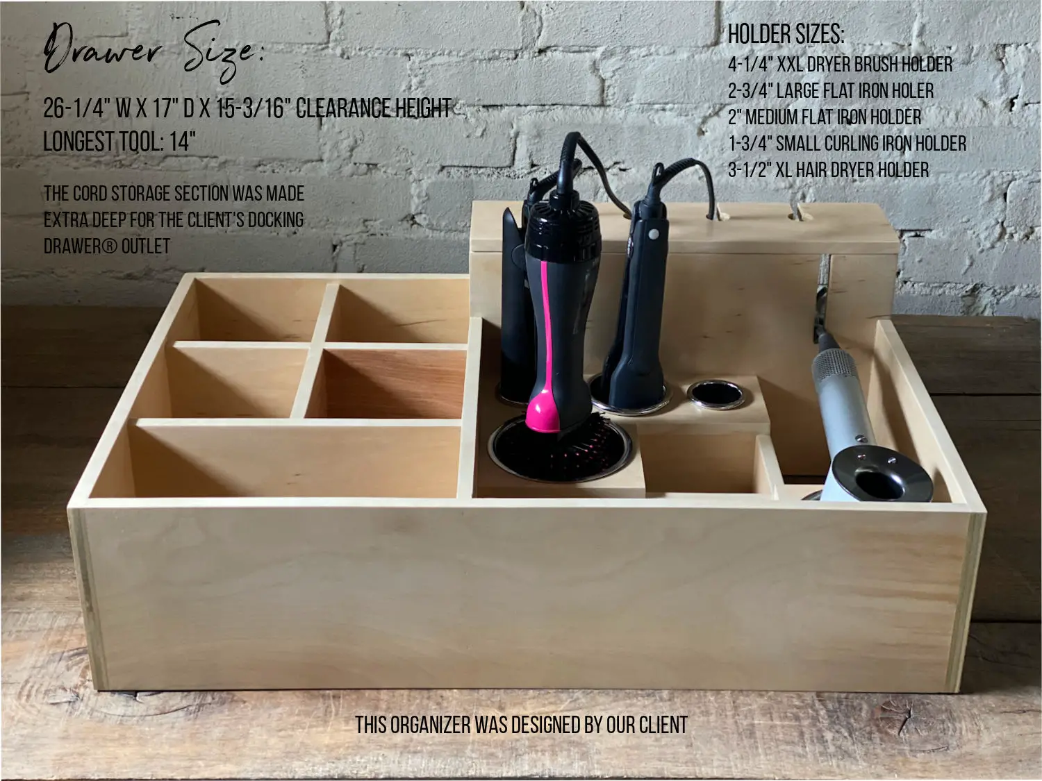 Custom Hair Tool Drawer Organizers – Simplicity in the South