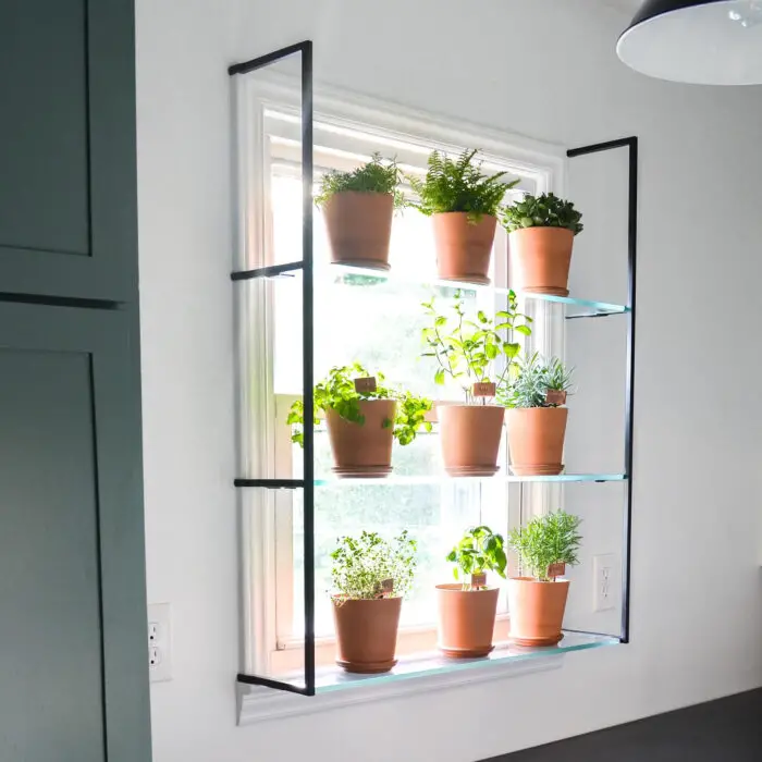 Plant shelf window brackets
